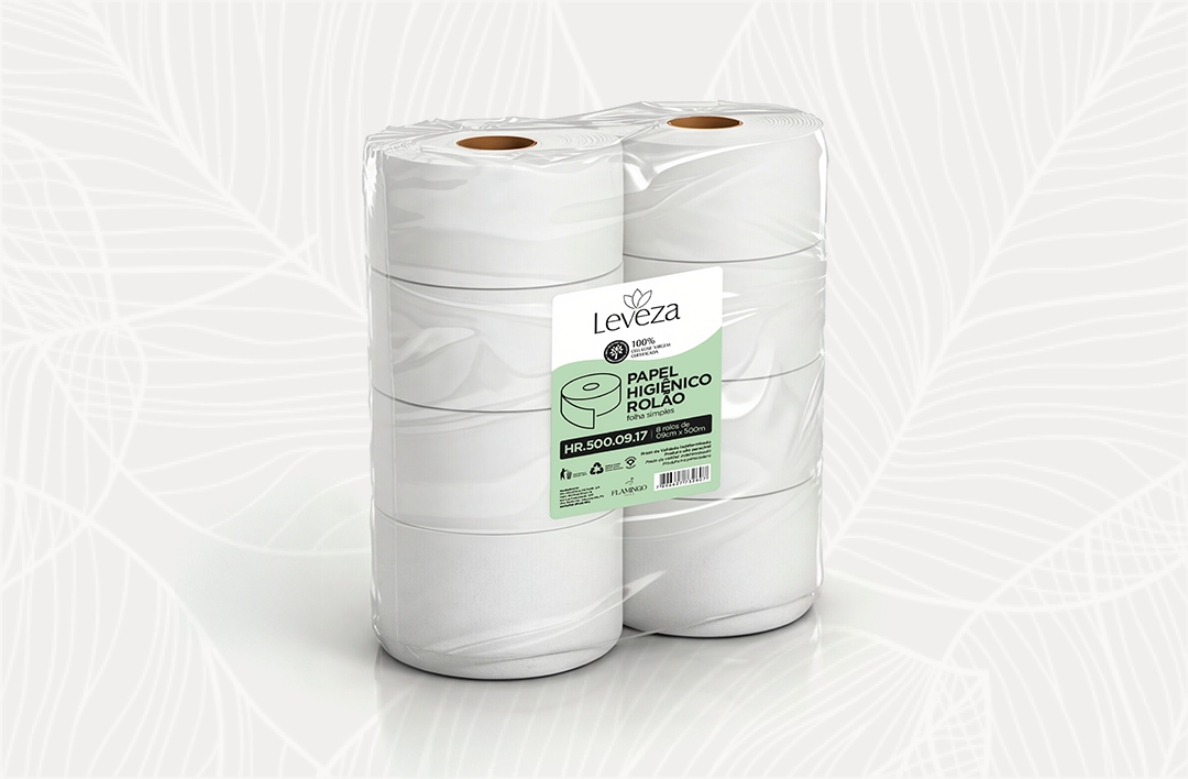 Leveza - 9cm x 500m - 8 rolos